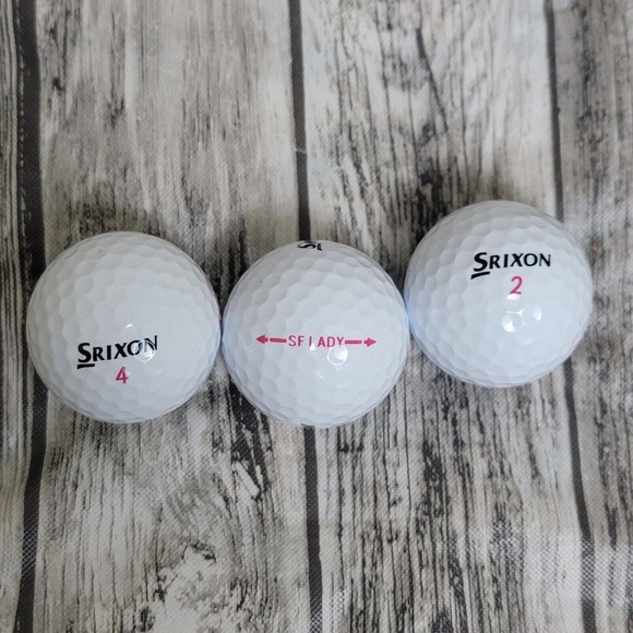 Ame & Lulu Golf Tee Pouch Bag Clip On Brown White Pink w/ Tees and Srixon Balls - Picture 4 of 6